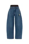 Alexander Wang Jeans Dalla Gamba Ampia In Denim Donna