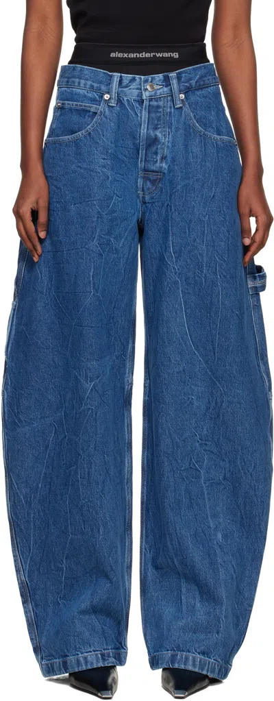 Alexander Wang Blue Pre-styled Mid-rise Oversized Jeans