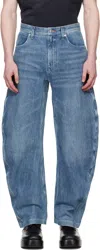 Alexander Wang Blue Rounded Jeans In Vintage Medium Indig