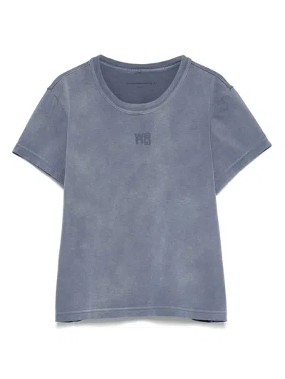 Alexander Wang Blue Short-sleeve T-shirt With Logo