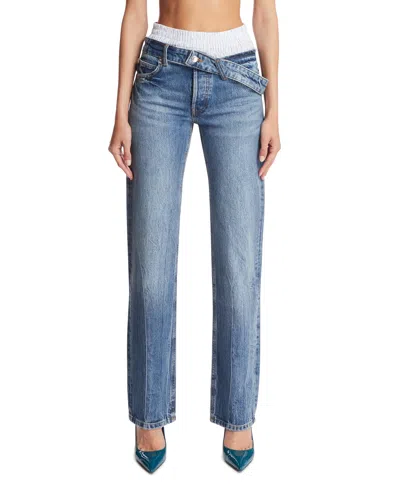 Alexander Wang Blue Slim Boxer Waist Jeans