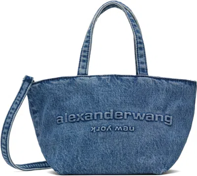 Alexander Wang Blue Small Punch Tote In Vintage Medium Indig