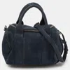 Alexander Wang Blue Suede Rocco Bag In Blue