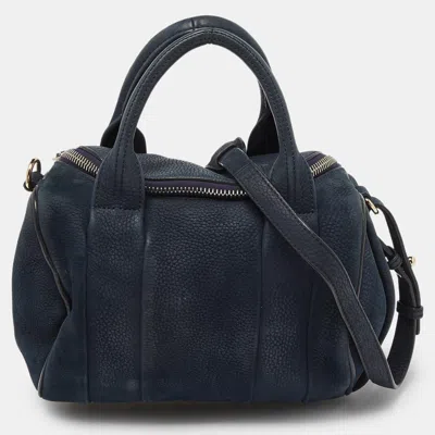 Alexander Wang Blue Suede Rocco Bag In Pattern