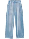 Alexander Wang Velvet Track Pants In Blau