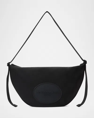Alexander Wang Bo Large Zip Crossbody Bag In Black