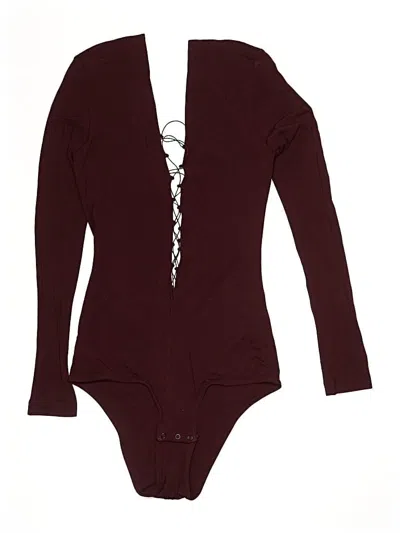 Pre-owned Alexander Wang Bodysuit In Burgundy