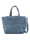 Alexander Wang Punch Small Shopping Bag In Dark Wash