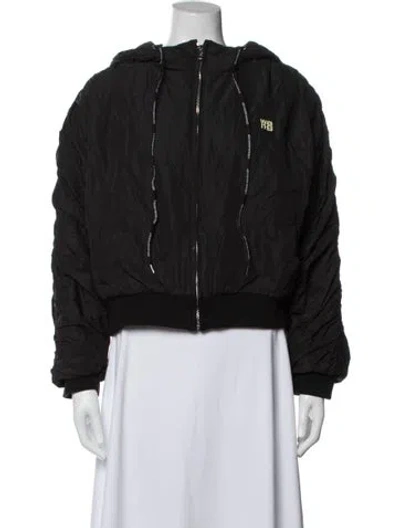 Pre-owned Alexander Wang Bomber Jacket In Black