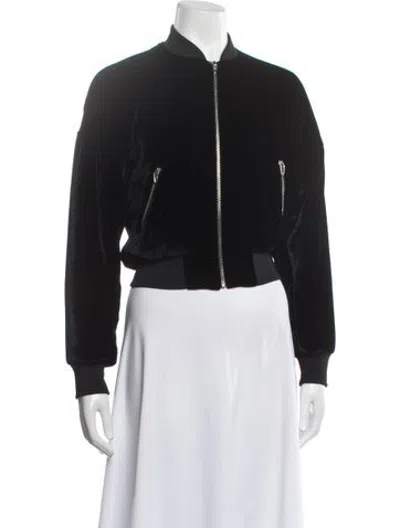 Pre-owned Alexander Wang Bomber Jacket In Black