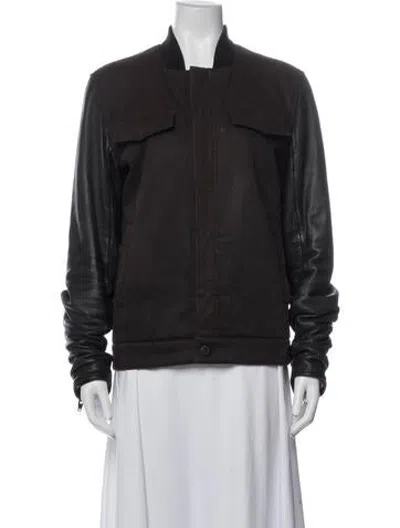 Pre-owned Alexander Wang Bomber Jacket In Brown