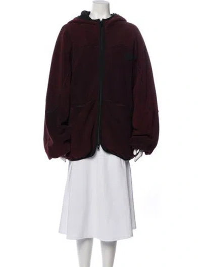 Pre-owned Alexander Wang Bomber Jacket In Burgundy