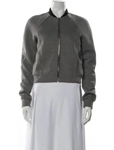 Pre-owned Alexander Wang Bomber Jacket In Gray