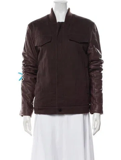 Pre-owned Alexander Wang Bomber Jacket In Purple