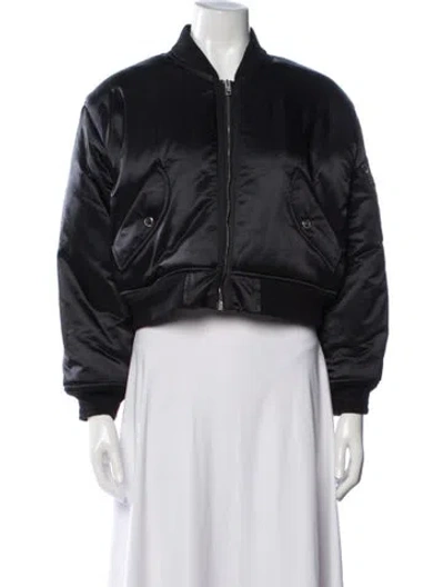 Pre-owned Alexander Wang Bomber Jacket W/ Tags In Black