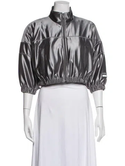 Pre-owned Alexander Wang Bomber Jacket W/ Tags In Grey