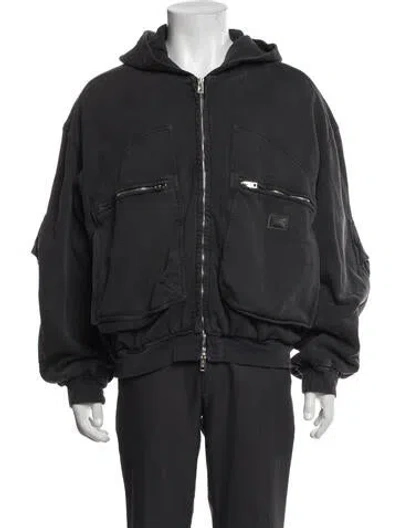 Pre-owned Alexander Wang Bomber Jacket W/ Tags In Grey
