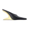 Alexander Wang Boomerang 105mm Wedge Slides In Black