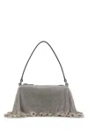Alexander Wang Leather Fabric Divina Shoulder Bag Draped Mesh