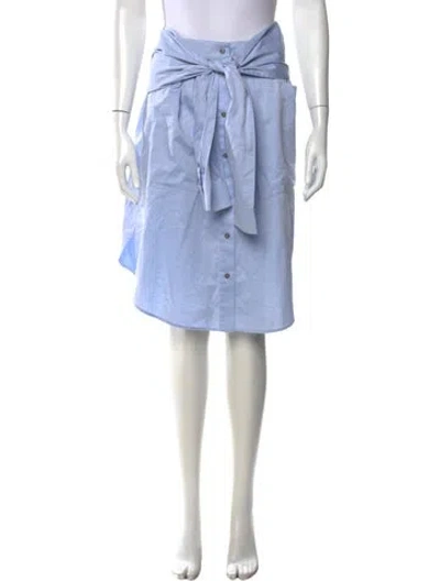 Pre-owned Alexander Wang Bow Accents Midi Length Skirt In Blue