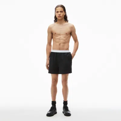 Alexander Wang Boxer Brief In Cotton In Black
