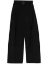 Alexander Wang Boxer-detailed Wide-leg Trousers In Black