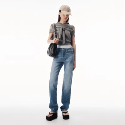 Alexander Wang Boxer Drop Waistband Slim Jean