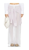 Alexander Wang Boxer Pant With Prestyled Shirt In Lavender