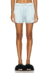 ALEXANDER WANG BOXER SHORT W/ TULLE CUT OUT BACK PANEL