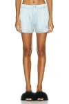 Alexander Wang Blue Cutout Shorts In Shine Blue