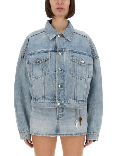 Alexander Wang Boxy Fit Denim Trucker Jacket