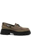 Alexander Wang Carson 50 Waxed Suede Boat Shoes In Brown