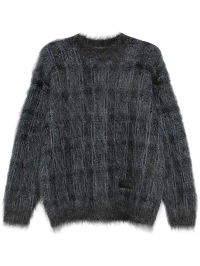 Alexander Wang Brushed-effect Sweater In Black
