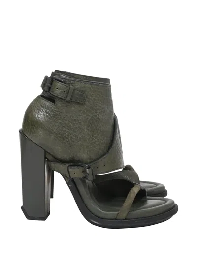 Pre-owned Alexander Wang Buckle Detail Sandals In Green