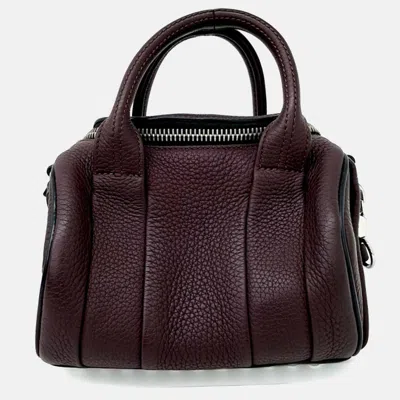 Pre-owned Alexander Wang Burgundy Leather Mini Loki Duffel Bag