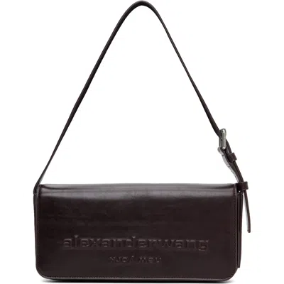Alexander Wang Burgundy Punch Flap Shoulder Bag In 602-oxblood