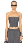 Alexander Wang Bustier Vest In Gray