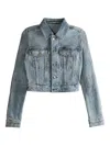 Alexander Wang Button-fastening Denim Jacket In Blue