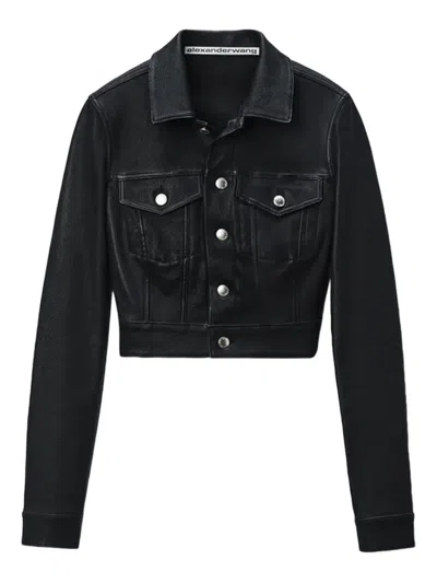 ALEXANDER WANG BUTTON-FASTENING TRUCKER JACKET