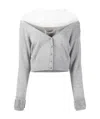 Alexander Wang Button Knitted Cardigan In Gray