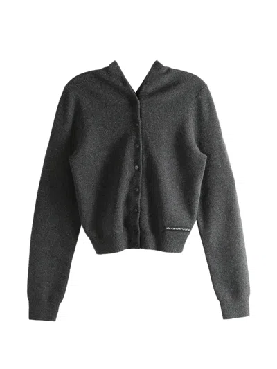 Alexander Wang Button-up Cardigan In Gray