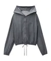 Alexander Wang Buttoned Oversized Jacket In Blue