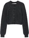 Alexander Wang Cable Knit Cardigan In Grey