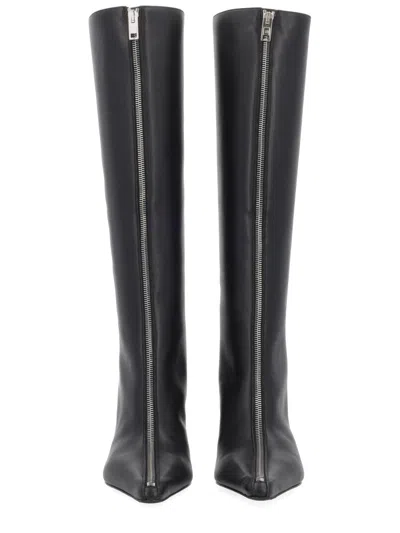 Alexander Wang Calf Leather Heeled Boot In Black