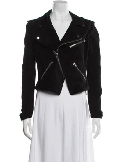 Pre-owned Alexander Wang Calfskin Biker Jacket In Black