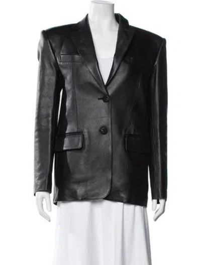 Pre-owned Alexander Wang Calfskin Blazer In Black