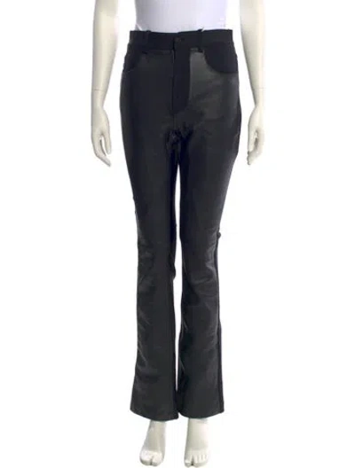 Pre-owned Alexander Wang Calfskin Straight Leg Pants W/ Tags In Black