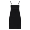 Alexander Wang Robe Mini Moulante À Strass In Black
