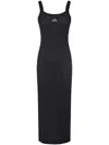 Alexander Wang Slip Dress With 3d Logo In Black