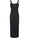 Alexander Wang Slip Dress With 3d Logo In Black